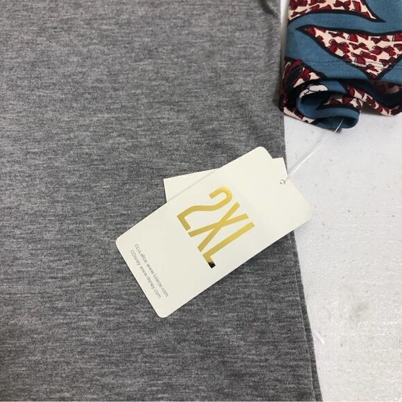 LuLaRoe Disney Gray Blue Minnie Top - Picture 7 of 8